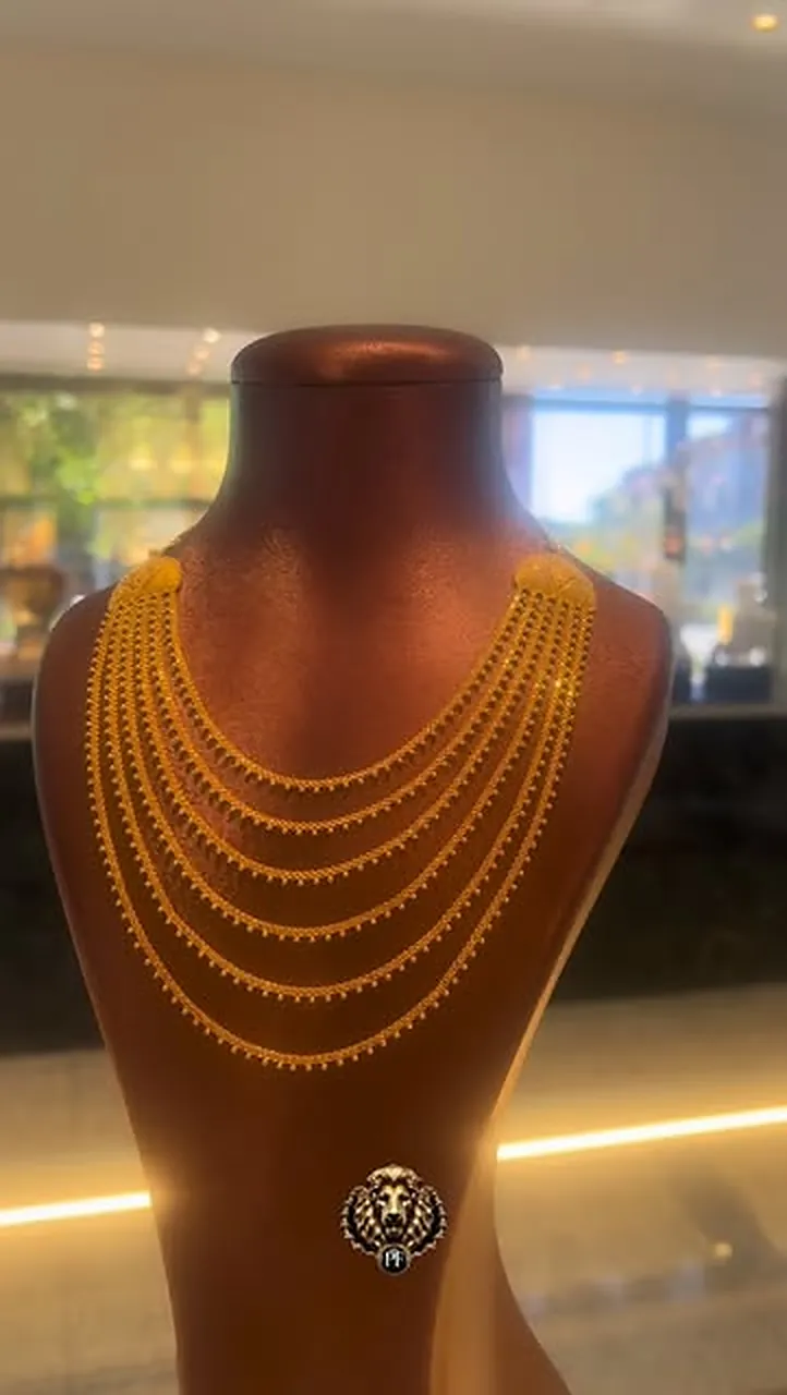 Mehrreihiges 22 Karat Goldcollier